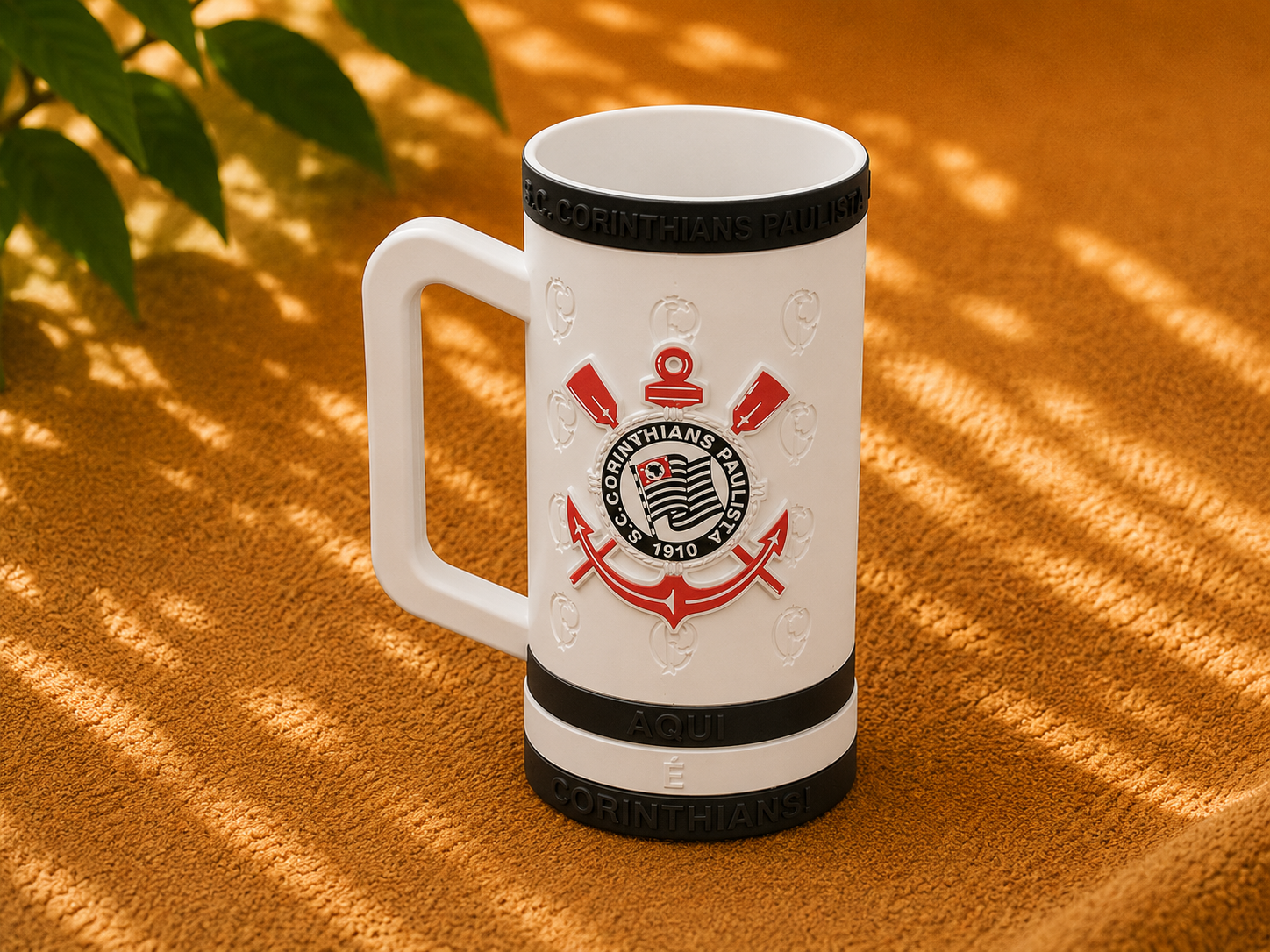 Porta Long Neck Corinthians com Alça | Suporte para Garrafa Impresso em 3D