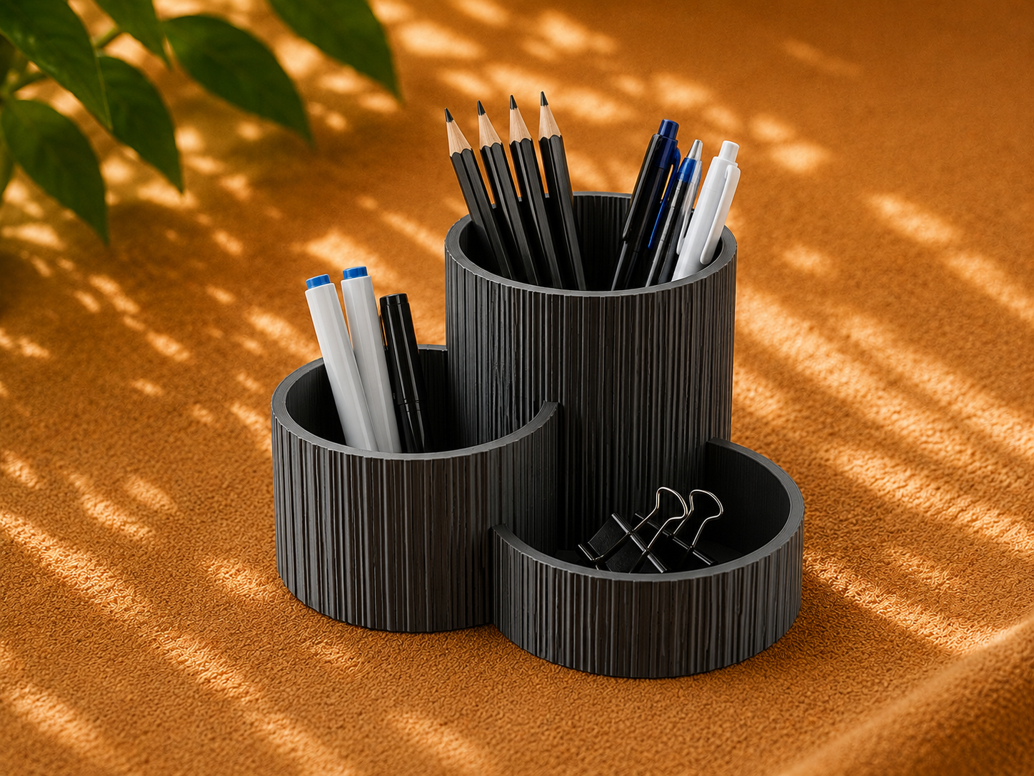 Porta-Lápis Criativo | Organizador de Mesa 3D | Decoração para Escritório e Estudos